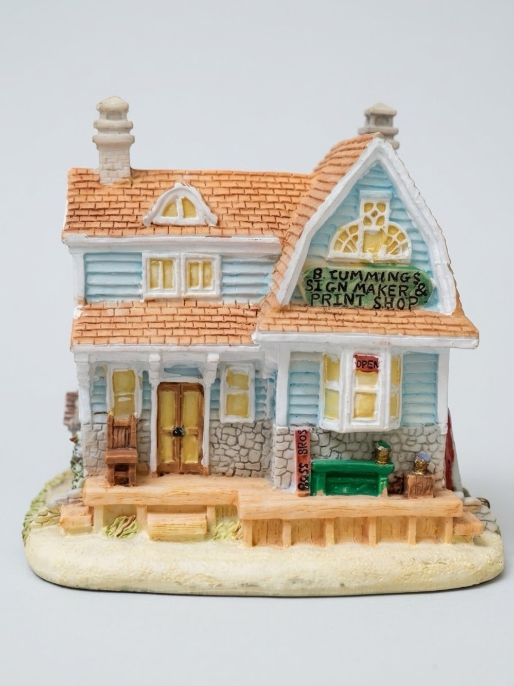 Liberty Falls B. Cummings Signmaker Vintage Village Building w/ Replica Coin NIB